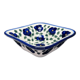 Bowl, Square, 5.25" Small, WR (WR12G) in "Pansy Storm" by W.R. Ceramika | WR12G-EZ3