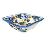 Bowl, Square, 5.25" Small, WR (WR12G) in "Flowers & Tassels" by W.R. Ceramika | WR12G-WR5