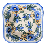 Bowl, Square, 5.25" Small, WR (WR12G) in "Flowers & Tassels" by W.R. Ceramika | WR12G-WR5