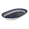Polish Pottery WR 7" x 11" Oval Roaster (Mosquito) | WR13B-SM3 at PolishPotteryOutlet.com