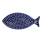 Plate, Fish-Shaped, 14.5" x 6.5", WR (WR13O) in "Dot to Dot" by W.R. Ceramika | WR13O-SM2