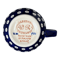 A picture of a Polish Pottery 12 oz. Belly Mug (Dot to Dot) | WR14M-SM2 as shown at PolishPotteryOutlet.com/products/12-oz-belly-mug-dot-to-dot-wr14m-sm2