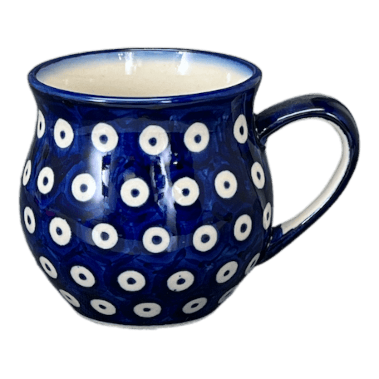 Mug, Belly Mug, 8 oz Small, WR (WR14N) in "Dot to Dot" by W.R. Ceramika | WR14N-SM2