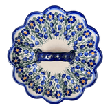 Plate, Round, Egg Plate, With Handle, 9.5", WR (WR19B) in "Modern Blue Cascade" by W.R. Ceramika | WR19B-GP1