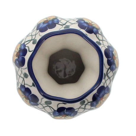 Vase, Scalloped, 6", WR (WR30Z) in "Pansy Wreath" by W.R. Ceramika | WR30Z-EZ2