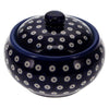 Polish Pottery WR Round Covered Container (Dot to Dot) | WR31I-SM2 at PolishPotteryOutlet.com