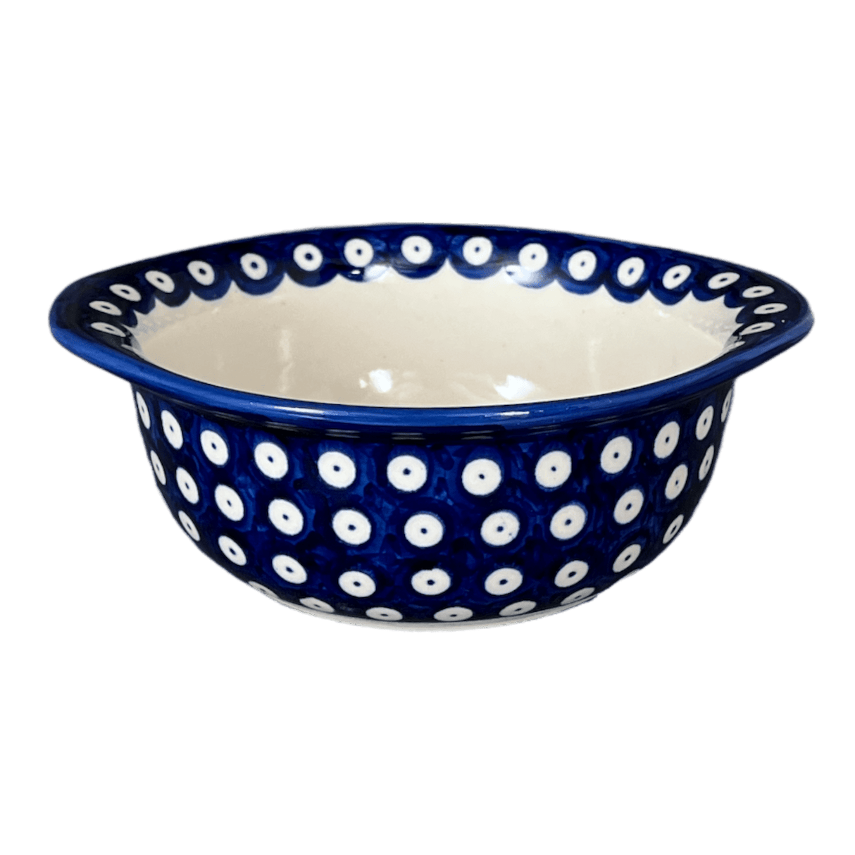 Bowl, Round, Soup, 7.25" x 6.25", WR (WR51B) in "Dot to Dot" by W.R. Ceramika | WR51B-SM2