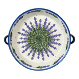 Casserole, Round Dish Handles, 11", WR (WR52C) in "Lavender Fields" by W.R. Ceramika | WR52C-BW4