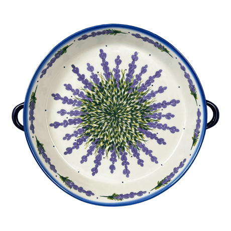 Casserole, Round Dish Handles, 11", WR (WR52C) in "Lavender Fields" by W.R. Ceramika | WR52C-BW4