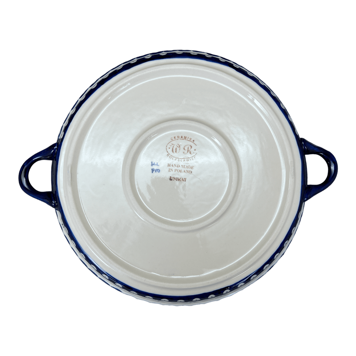 Casserole, Round Dish Handles, 11", WR (WR52C) in "Mosquito" by W.R. Ceramika | WR52C-SM3