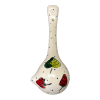A picture of a Polish Pottery WR Gravy Ladle (Strawberries & Blossoms) | WR55C-WR2 as shown at PolishPotteryOutlet.com/products/gravy-ladle-strawberries-blossoms-wr55c-wr2