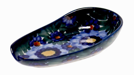 Spoon Rest, 3.5" x 5", WR (WR55D) in "Impressionist's Dream" by W.R. Ceramika | WR55D-AB3