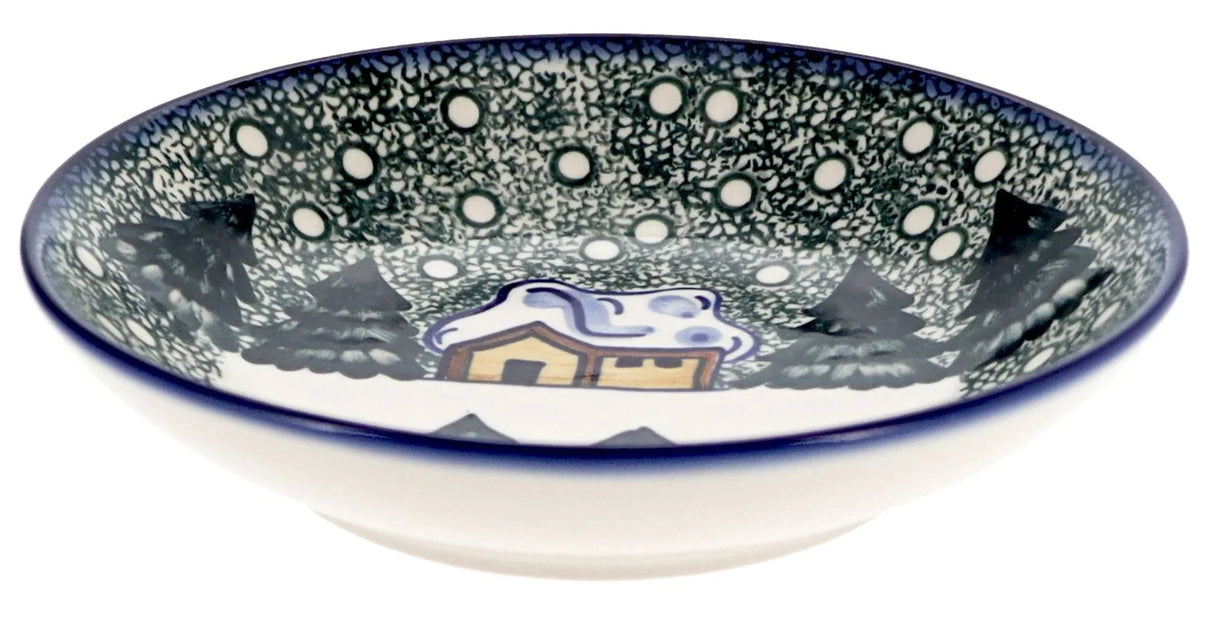 Bowl, Round, Pasta Bowl, WR (WR5E) in "Winter Cabin" by W.R. Ceramika | WR5E-AB1