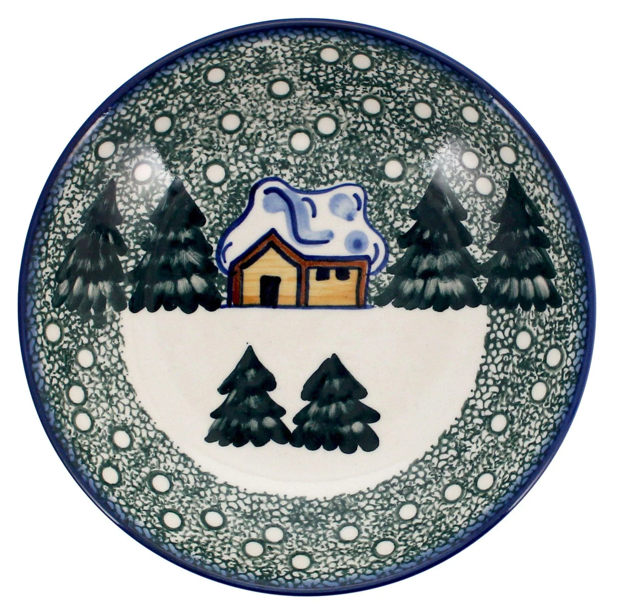 Bowl, Round, Pasta Bowl, WR (WR5E) in "Winter Cabin" by W.R. Ceramika | WR5E-AB1