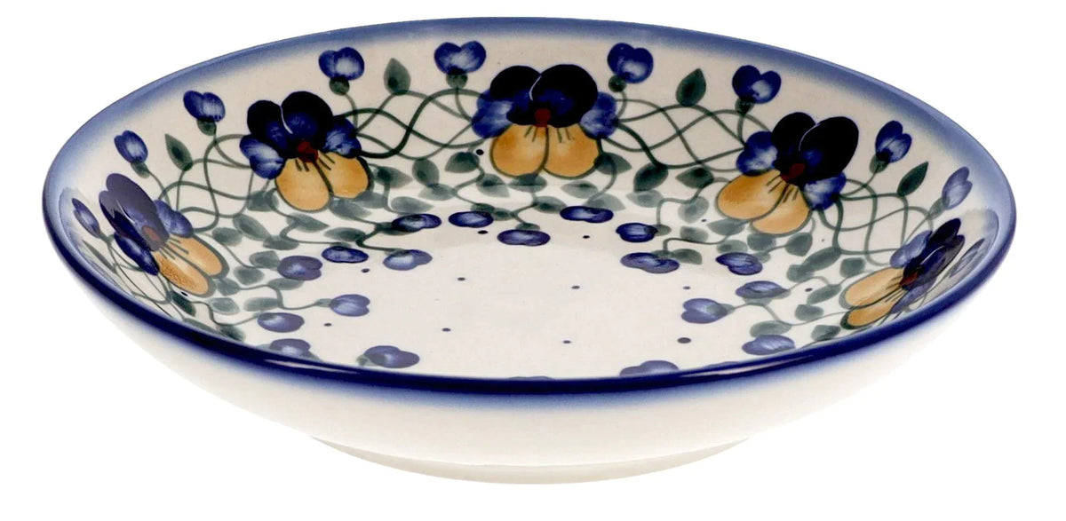 Bowl, Round, Pasta Bowl, WR (WR5E) in "Pansy Wreath" by W.R. Ceramika | WR5E-EZ2