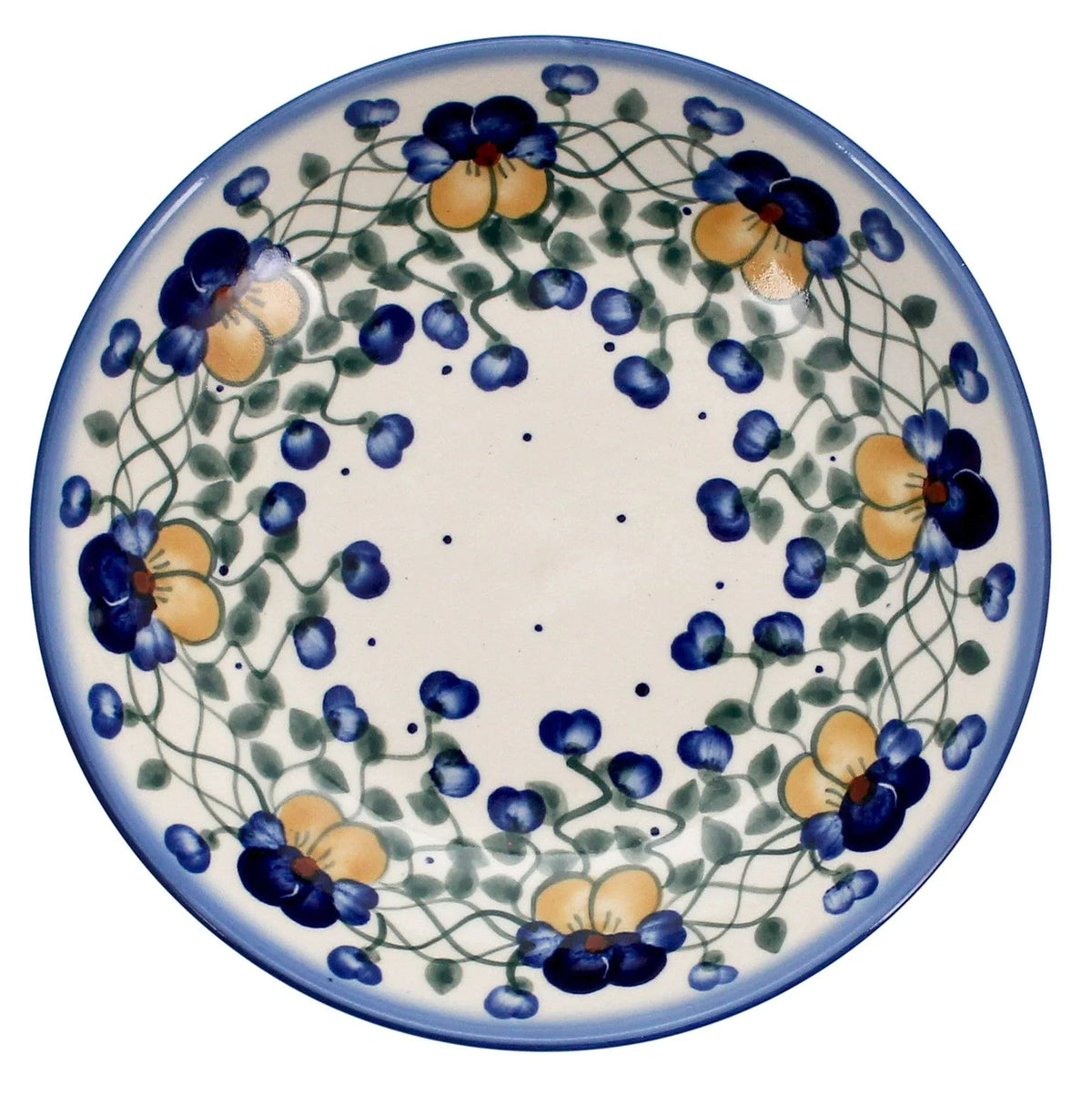 Bowl, Round, Pasta Bowl, WR (WR5E) in "Pansy Wreath" by W.R. Ceramika | WR5E-EZ2