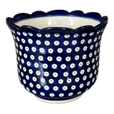 Flower Pot, Scalloped, WR (WR66B) in "Dot to Dot" by W.R. Ceramika | WR66B-SM2