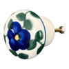 Polish Pottery WR Drawer Pulls (Pansy Storm) | WR67A-EZ3 at PolishPotteryOutlet.com