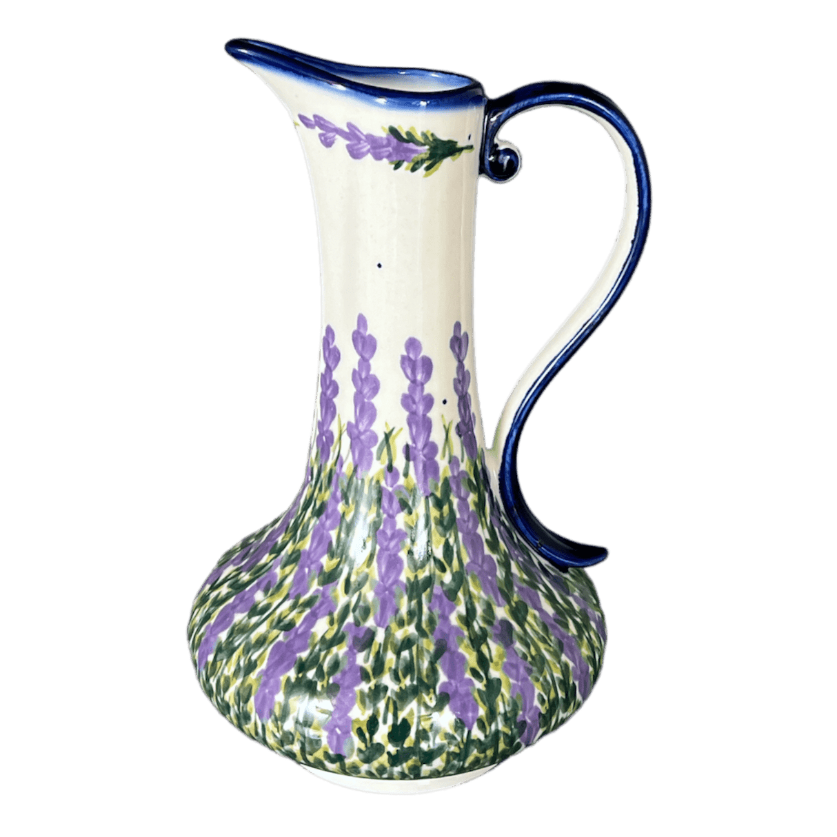 Pitcher, Lotos, 0.8 Liter, WR (WR7E) in "Lavender Fields" by W.R. Ceramika | WR7E-BW4