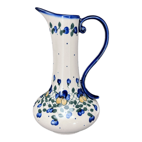 Polish Pottery WR 0.8 Liter Lotos Pitcher (Pansy Wreath) | WR7E-EZ2 Additional Image at PolishPotteryOutlet.com