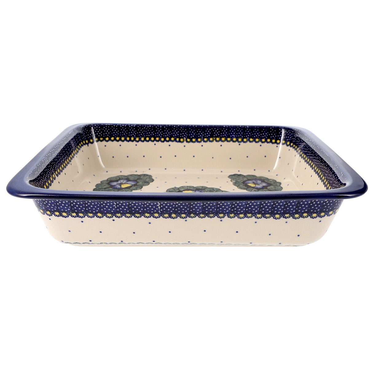 Baker, Lasagna Pan, 11" x 14" in "Pansies" by Manufaktura | Z139S-JZB