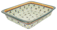 A picture of a Polish Pottery Lasagna Pan (Capistrano) | Z139S-WK59 as shown at PolishPotteryOutlet.com/products/deep-dish-lasagna-pan-capistrano