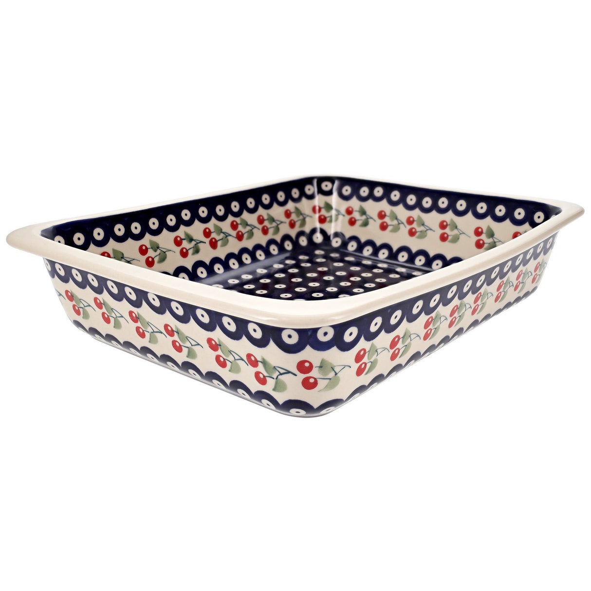 Baker, Lasagna Pan, 11" x 14" in "Cherry Dot" by Manufaktura | Z139T-70WI