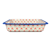 A picture of a Polish Pottery Lasagna Pan (Simply Beautiful) | Z139T-AC61 as shown at PolishPotteryOutlet.com/products/deep-dish-lasagna-pan-simply-beautiful