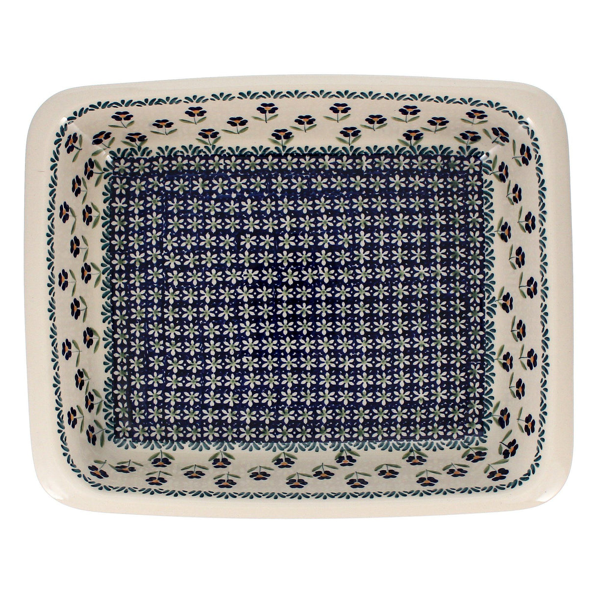 Baker, Lasagna Pan, 11" x 14" in "Forget Me Not" by Manufaktura | Z139T-ASS