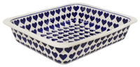 A picture of a Polish Pottery Lasagna Pan (Whole Hearted) | Z139T-SEDU as shown at PolishPotteryOutlet.com/products/deep-dish-lasagna-pan-whole-hearted