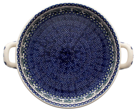 Casserole, Round, Handles, 9.25" in "Snowy Pines" by Manufaktura | Z140T-U22