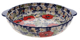 Baker, Round, Pie Plate, Handles, 9.75" in "Poppies & Posies" by Manufaktura | Z148S-IM02