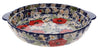 Polish Pottery Pie Plate with Handles (Poppies & Posies) | Z148S-IM02 at PolishPotteryOutlet.com