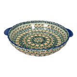 Baker, Round, Pie Plate, Handles, 9.75" in "Perennial Garden" by Manufaktura | Z148S-LM