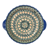 Baker, Round, Pie Plate, Handles, 9.75" in "Perennial Garden" by Manufaktura | Z148S-LM