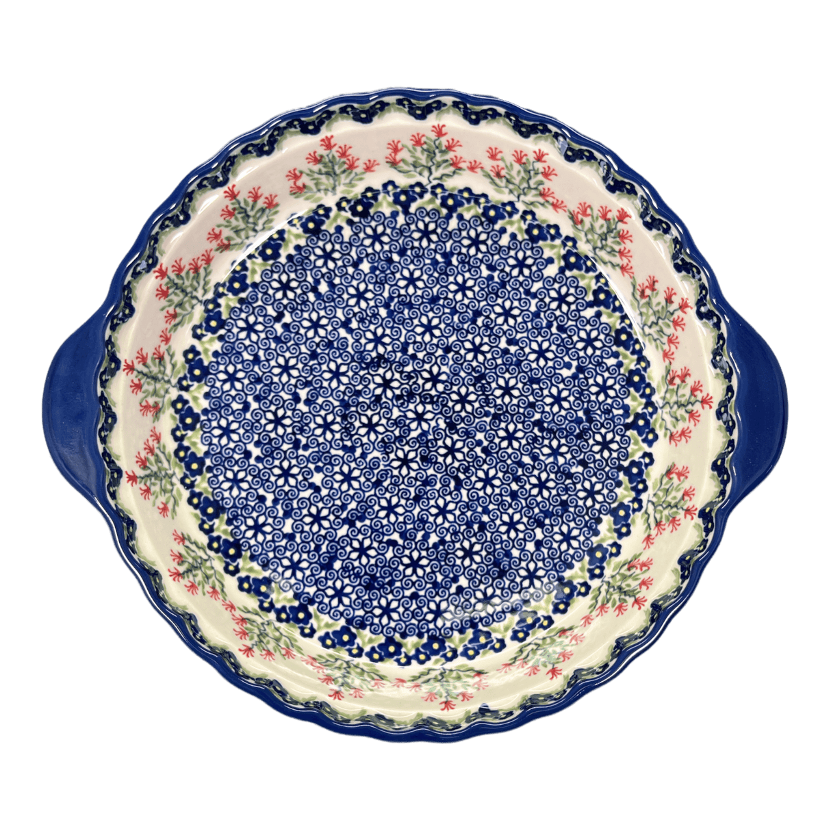 Baker, Round, Pie Plate, Handles, 9.75" in "Burning Thistle" by Manufaktura | Z148S-P270