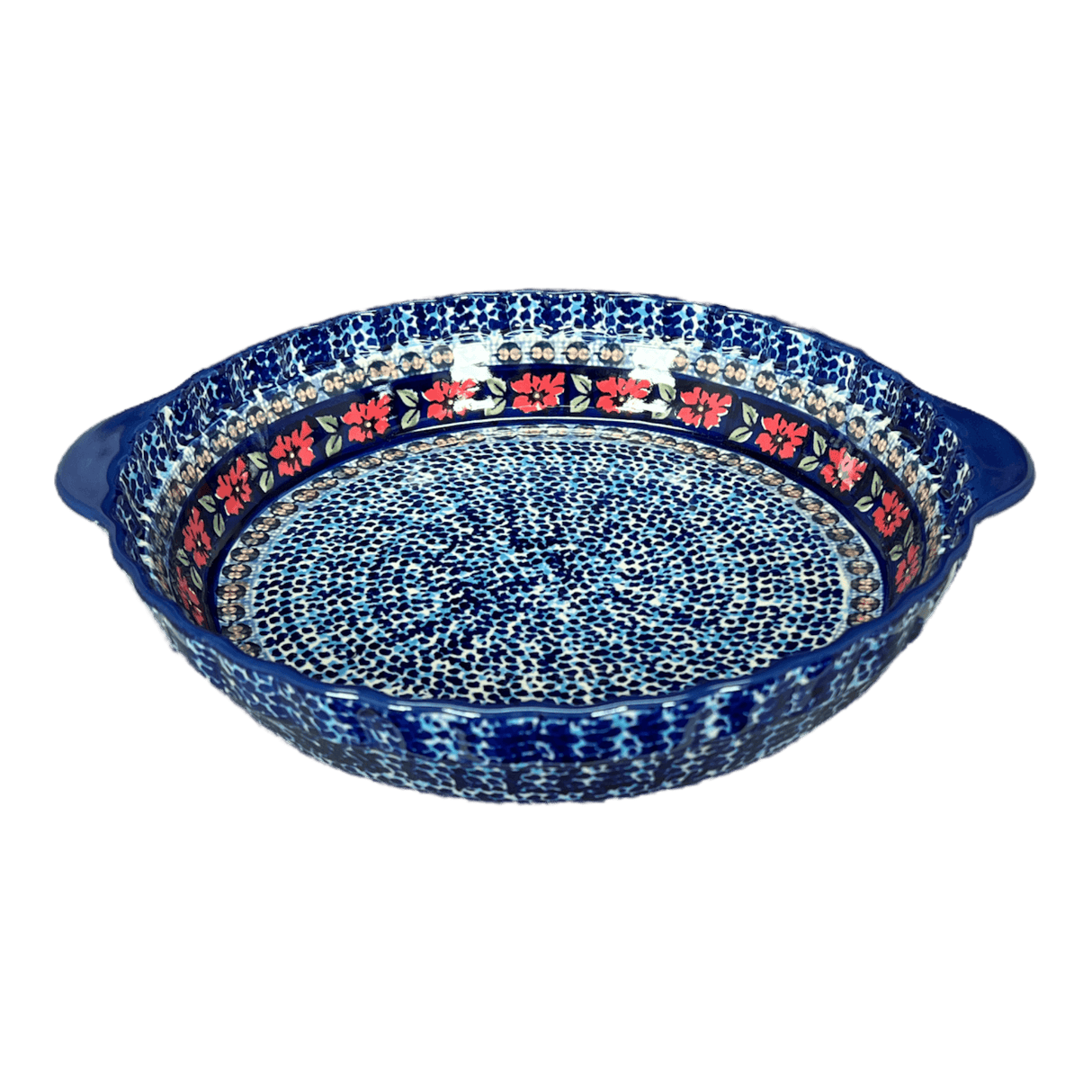 Baker, Round, Pie Plate, Handles, 9.75" in "Crimson Twilight" by Manufaktura | Z148S-WK63