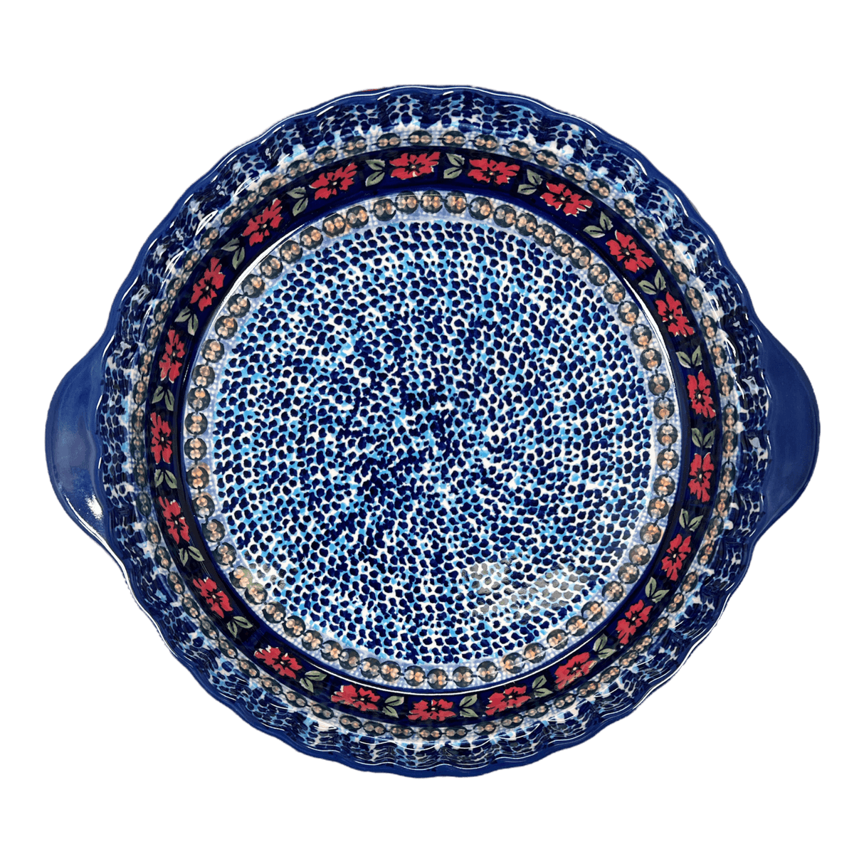 Baker, Round, Pie Plate, Handles, 9.75" in "Crimson Twilight" by Manufaktura | Z148S-WK63