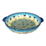 Baker, Round, Pie Plate, Handles, 9.75" in "Butterflies in Flight" by Manufaktura | Z148S-WKM