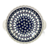 Baker, Round, Pie Plate, Handles, 9.75" in "Floral Peacock" by Manufaktura | Z148T-54KK