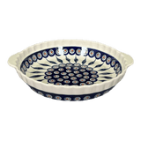 Baker, Round, Pie Plate, Handles, 9.75" in "Peacock" by Manufaktura | Z148T-54