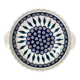 Baker, Round, Pie Plate, Handles, 9.75" in "Peacock" by Manufaktura | Z148T-54