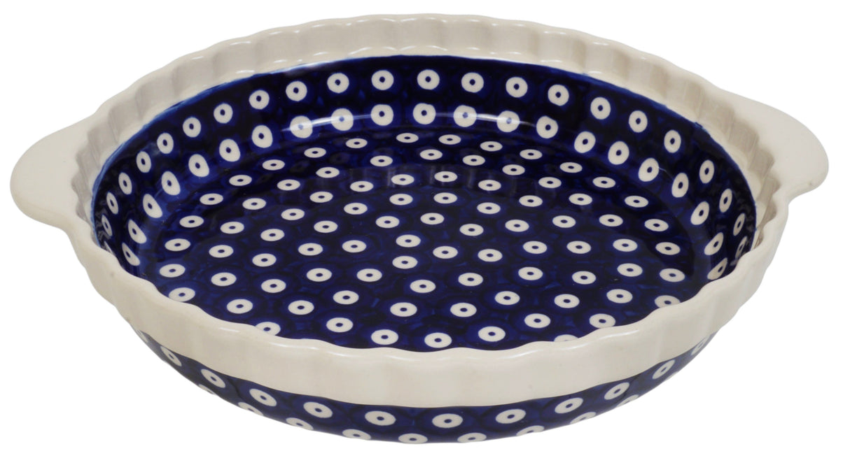 Plate, Round, Pie Plate, Handles, 9.75" in "Dot to Dot" by Manufaktura | Z148T-70A