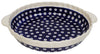Polish Pottery Pie Plate with Handles (Dot to Dot) | Z148T-70A at PolishPotteryOutlet.com