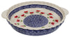 Polish Pottery Pie Plate with Handles (Poppy Garden) | Z148T-EJ01 at PolishPotteryOutlet.com