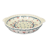 Baker, Round, Pie Plate, Handles, 9.75" in "Red Bird" by Manufaktura | Z148T-GILE