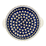 Baker, Round, Pie Plate, Handles, 9.75" in "Tulip Azul" by Manufaktura | Z148T-LW