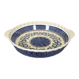 Baker, Round, Pie Plate, Handles, 9.75" in "Mums the Word" by Manufaktura | Z148T-P178
