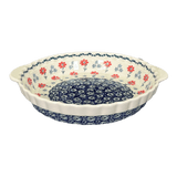 Baker, Round, Pie Plate, Handles, 9.75" in "Summer Blossoms" by Manufaktura | Z148T-P232
