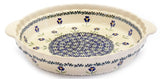 Baker, Round, Pie Plate, Handles, 9.75" in "Forget Me Not" by Manufaktura | Z148T-ASS